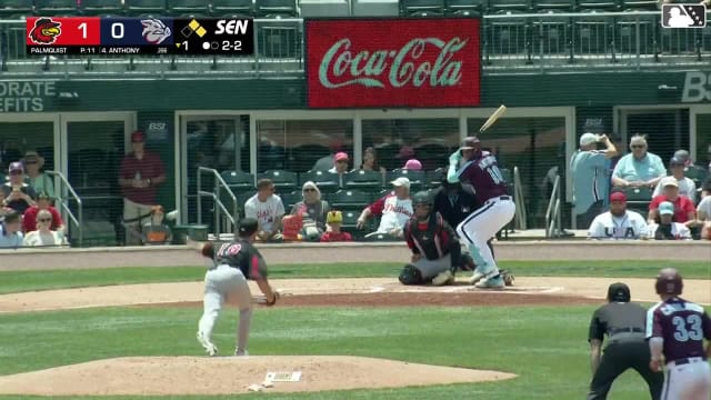 Keaton Anthony doubles (2) on a line drive to left fielder Robert Hassell III. Dylan Carlson scores. Otto Kemp to 3rd.