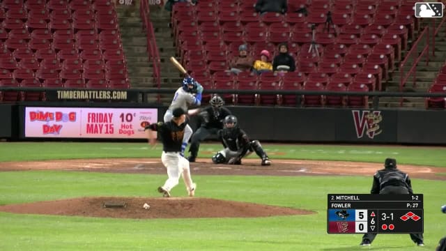 Blake Mitchell walks. Austin Charles scores. Trevor Werner to 3rd. Diego Guzman to 2nd.