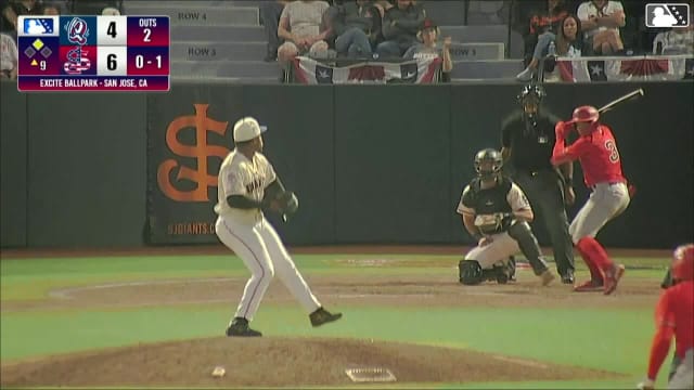 Hayden Alvarez singles on a ground ball to right fielder Jose Astudillo. Felix Morrobel scores.