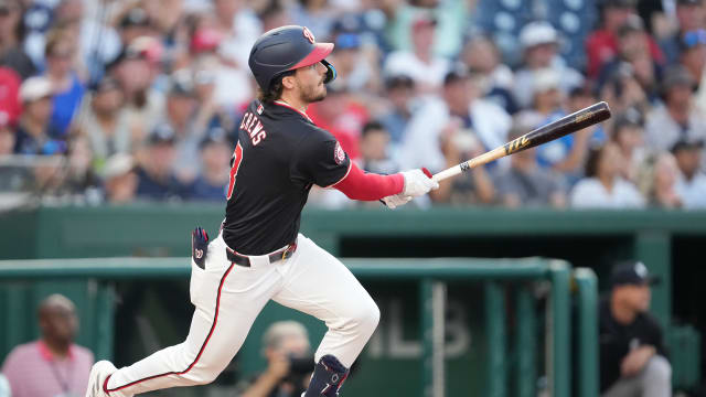 Dylan Crews rips a double for his first MLB hit