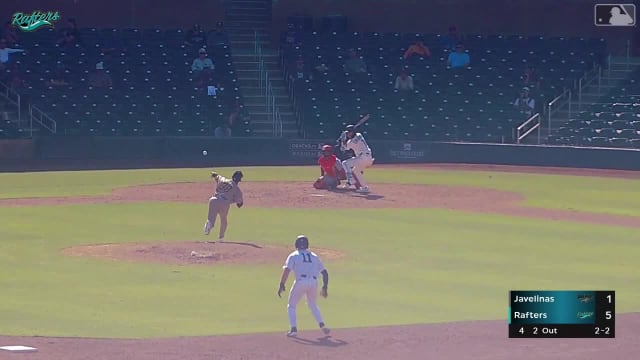Demetrio Crisantes doubles (1) on a line drive to center fielder Vance Honeycutt. Dax Kilby scores.