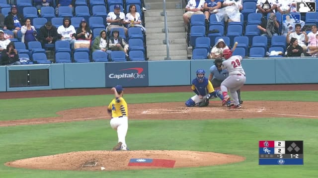 Gabriel Davalillo homers (13) on a line drive to left center field.