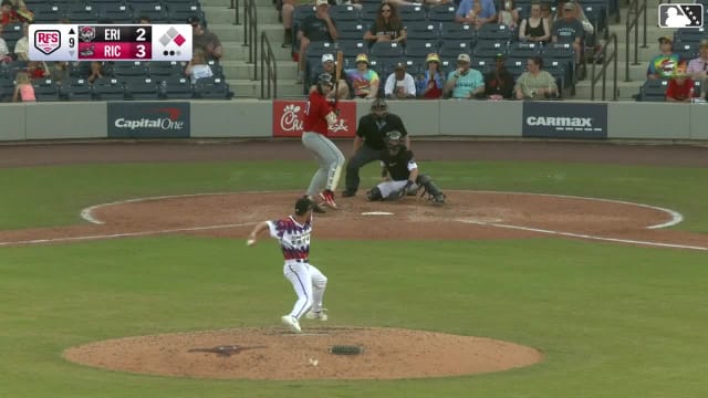 Izaac Pacheco homers (9) on a fly ball to right center field. Chris Meyers scores.