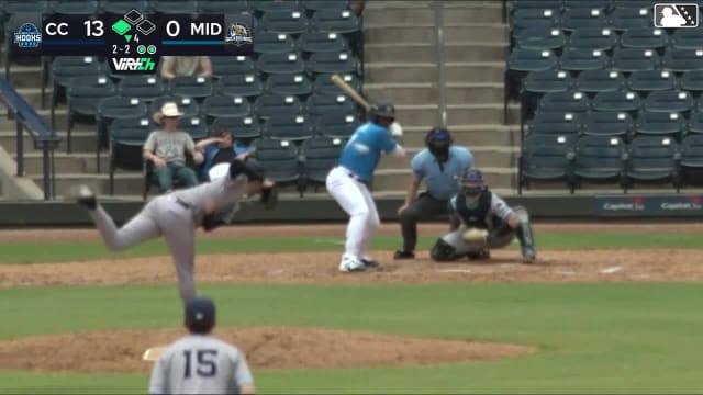 Devin Taylor singles on a line drive to center fielder Lucas Spence. Leo De Vries scores.