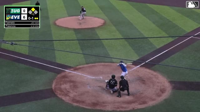 Jonny Farmelo singles on a fly ball to left fielder Carlos Gutierrez. Carter Dorighi scores.