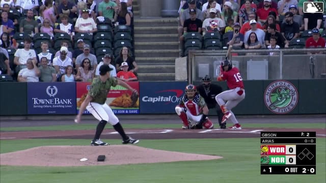 Franklin Arias homers (2) on a fly ball to left center field.