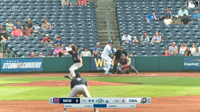 Gavin Cross singles on a line drive to right fielder Colton Ledbetter. Luca Tresh scores.