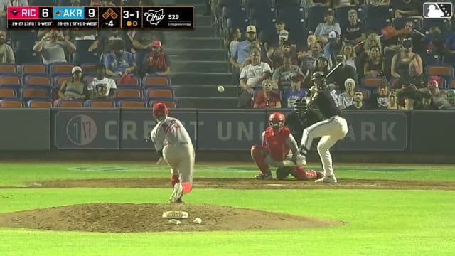 Aaron Walton homers (6) on a fly ball to center field.