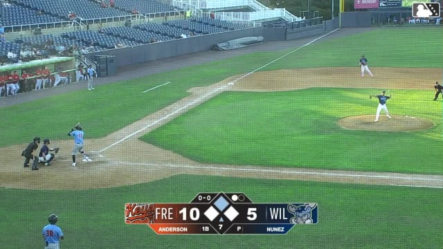 Jordan Sanchez singles on a ground ball to right fielder Yeremy Cabrera. Enddy Azocar scores.
