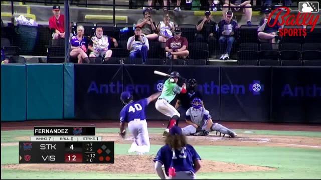 JD Dix singles on a line drive to right fielder Gavin Turley. Pedro Blanco scores.