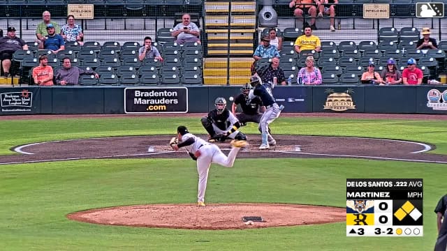 Angel De Los Santos homers (3) on a fly ball to left field. Brady Ballinger scores. Hunter Dobbins scores.