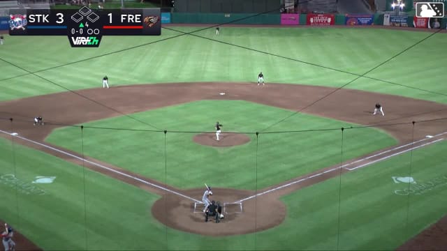 Gavin Turley homers (12) on a fly ball to center field.