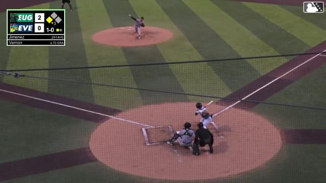 Carlos Jimenez singles on a line drive to center fielder Jose Ortiz. Carter Dorighi scores.