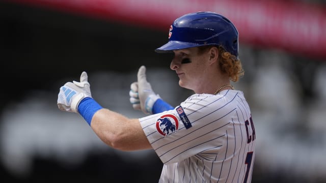 Owen Caissie's first career hit