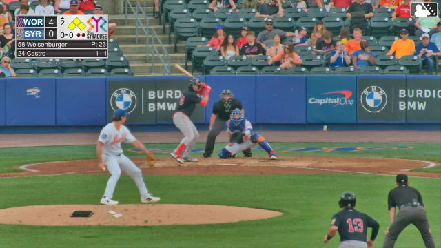 Allan Castro singles on a line drive to right fielder Jared Oliva. Braiden Ward scores. Vinny Capra scores. Andrew Knizner to 3rd.