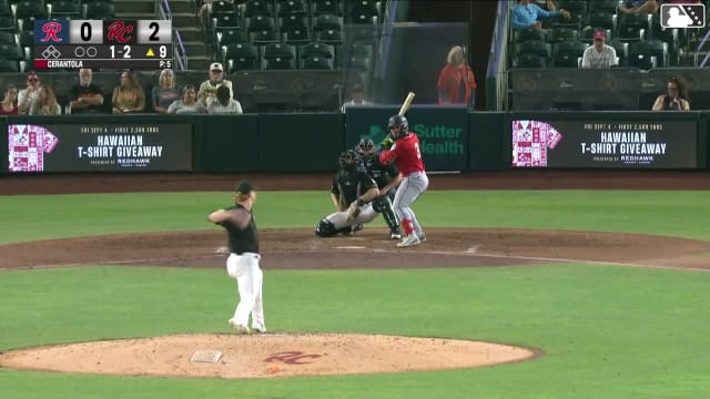 Michael Arroyo homers (7) on a fly ball to center field.