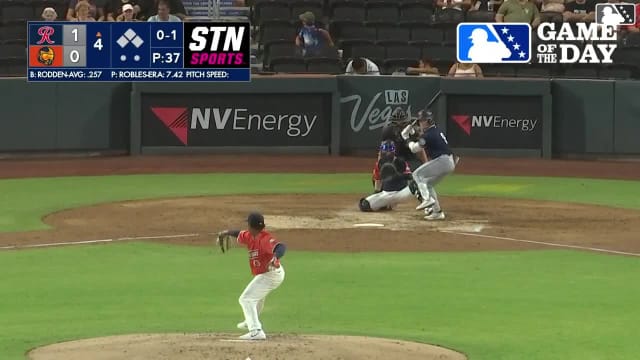Brock Rodden homers (18) on a fly ball to center field.