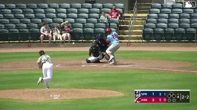 Jesús Báez homers (18) on a fly ball to left field.