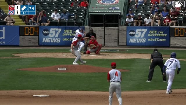 Josiah Hartshorn singles on a ground ball to right fielder Jake Cunningham. Kane Kepley scores. Ty Southisene scores.
