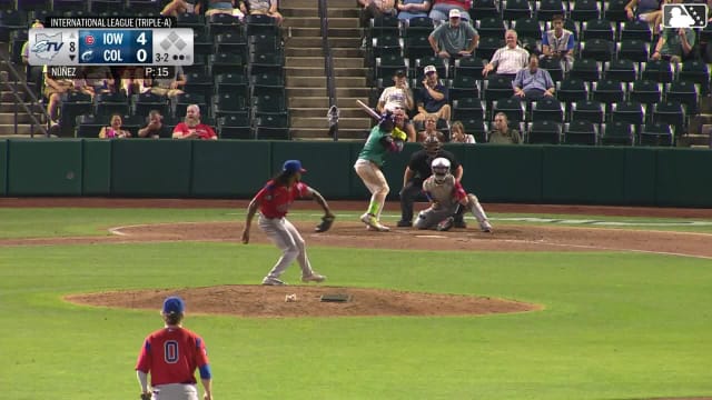 Kahlil Watson homers (17) on a line drive to right field.