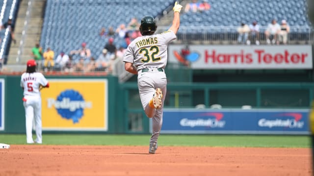 Colby Thomas' first career homer 