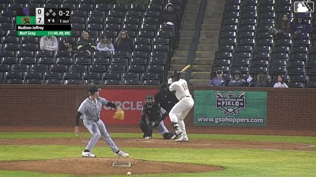 Murf Gray homers (3) on a fly ball to left center field.