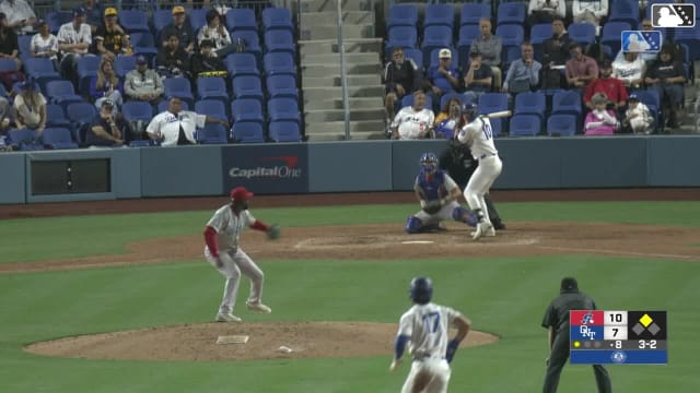 Chase Harlan singles on a soft fly ball to left fielder Breyson Guedez. Jaron Elkins scores.