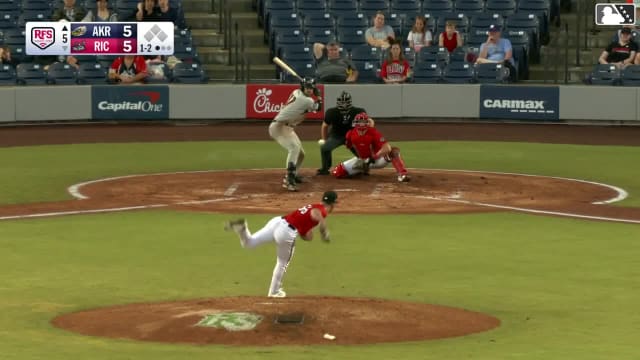 Jacob Cozart homers (8) on a fly ball to left field.
