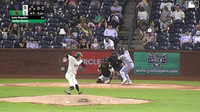 Javier Mogollon homers (4) on a fly ball to center field.