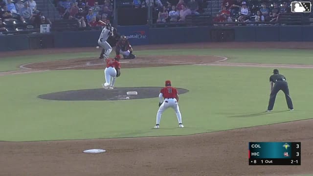 Sean Gamble doubles (8) on a ground ball to right fielder Deward Tovar. Josh Hammond scores. Yandel Ricardo scores.