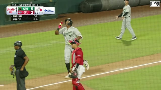 Tony Blanco Jr. hits his first home run of the season