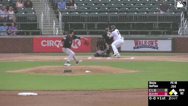 Anthony DePino homers (15) on a fly ball to left center field. Dylan Campbell scores.