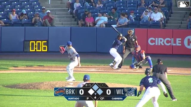 Yeremy Cabrera singles on a line drive to center fielder Sam Biller. Eli Willits scores. Ronny Cruz to 2nd.
