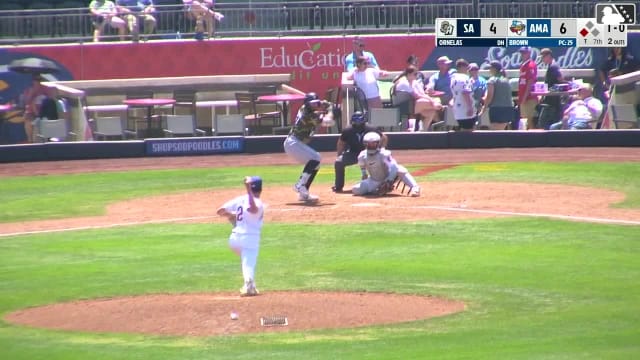 Tirso Ornelas singles on a line drive to left fielder Angel Ortiz. Wyatt Hoffman scores.