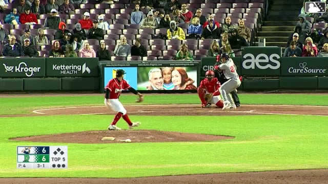 Luke Hill homers (6) on a fly ball to center field.