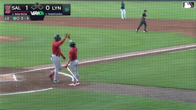 Justin Gonzales hits a solo homer