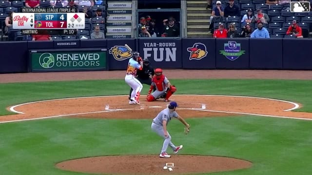 Max Clark singles on a ground ball to right fielder Tanner Schobel. Andrew Navigato scores.