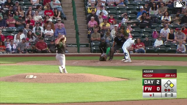 Alex McCoy homers (9) on a fly ball to left center field. Zach Evans scores.