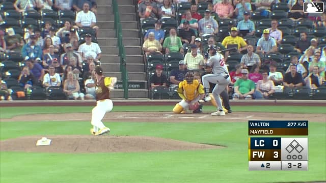 Aaron Walton homers (10) on a fly ball to left center field.