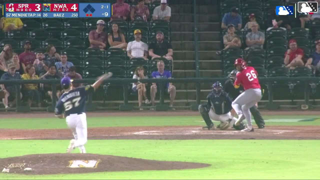 Jesús Báez homers (9) on a fly ball to left field.