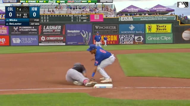 Chase DeLauter's first career triple