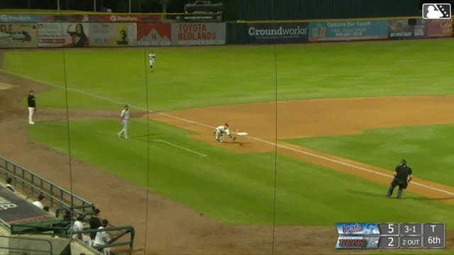 Harold Coll dives for an incredible catch