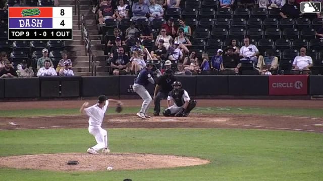 Malcolm Moore doubles (15) on a fly ball to center fielder George Wolkow. Antonis Macias scores. Yeison Morrobel to 3rd.