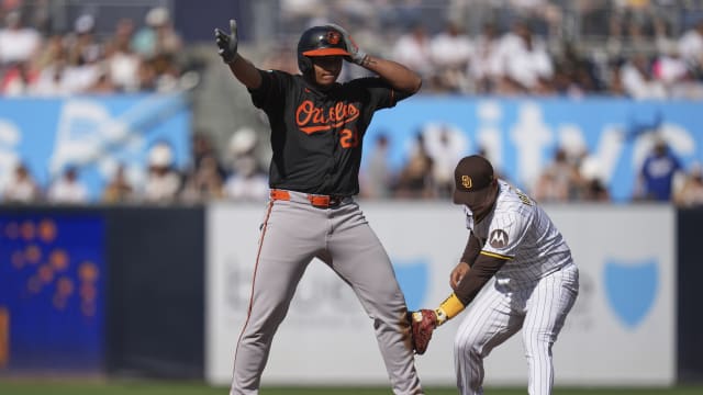 Samuel Basallo's two-run double