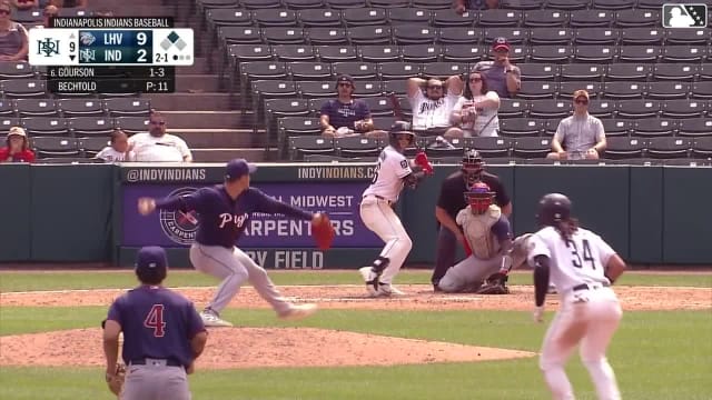 Duce Gourson homers (2) on a line drive to right field. Jhostynxon Garcia scores.