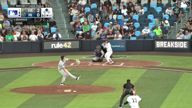 Carlos Virahonda singles on a line drive to center fielder Korbyn Dickerson. Kayson Cunningham scores.