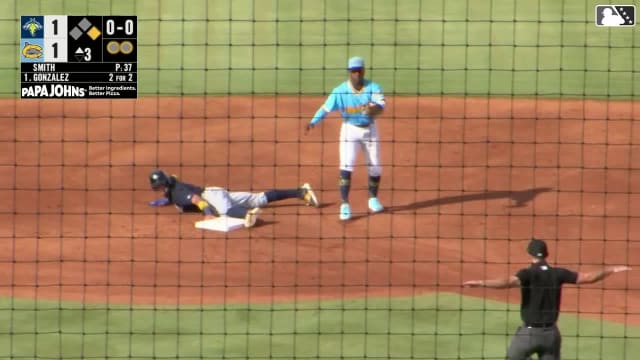 Asbel Gonzalez's 50th stolen base of the season