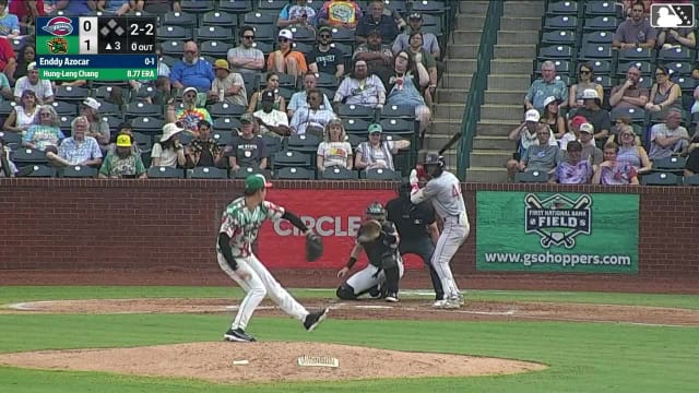 Enddy Azocar homers (5) on a fly ball to left field.