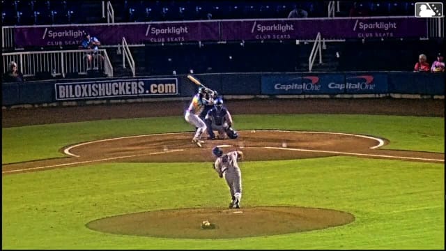 Andrew Fischer homers (22) on a line drive to left center field.