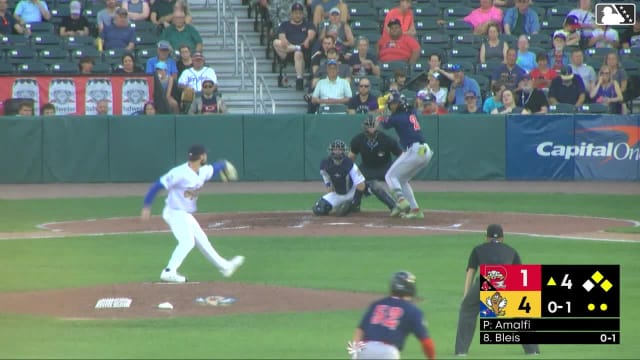Miguel Bleis singles on a line drive to center fielder Victor Arias. Mason White scores. Max Ferguson to 3rd.
